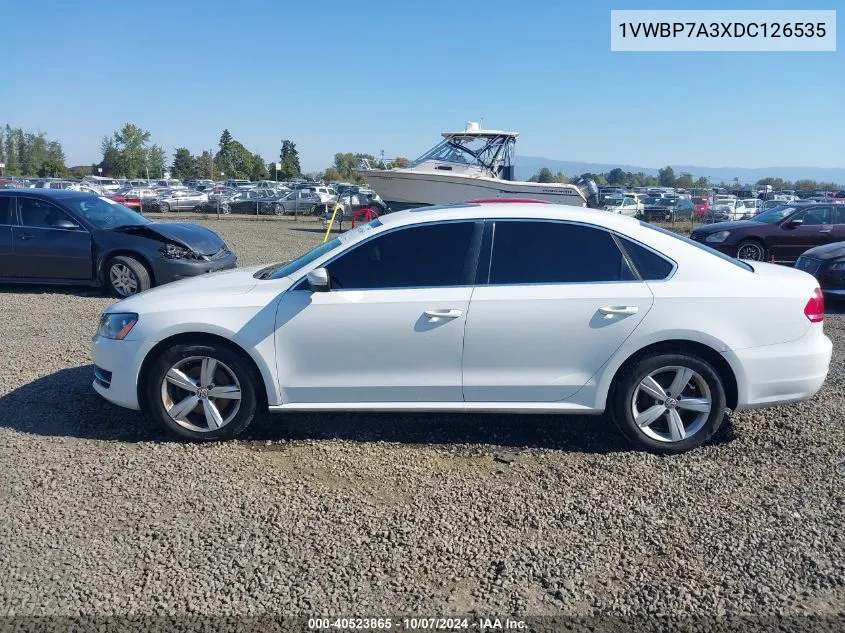 2013 Volkswagen Passat 2.5L Se VIN: 1VWBP7A3XDC126535 Lot: 40523865