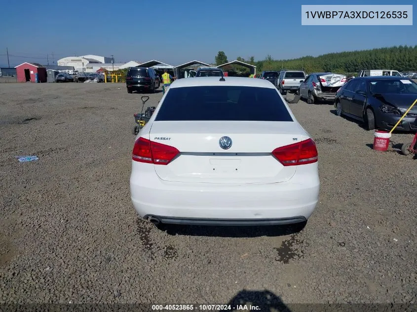 2013 Volkswagen Passat 2.5L Se VIN: 1VWBP7A3XDC126535 Lot: 40523865