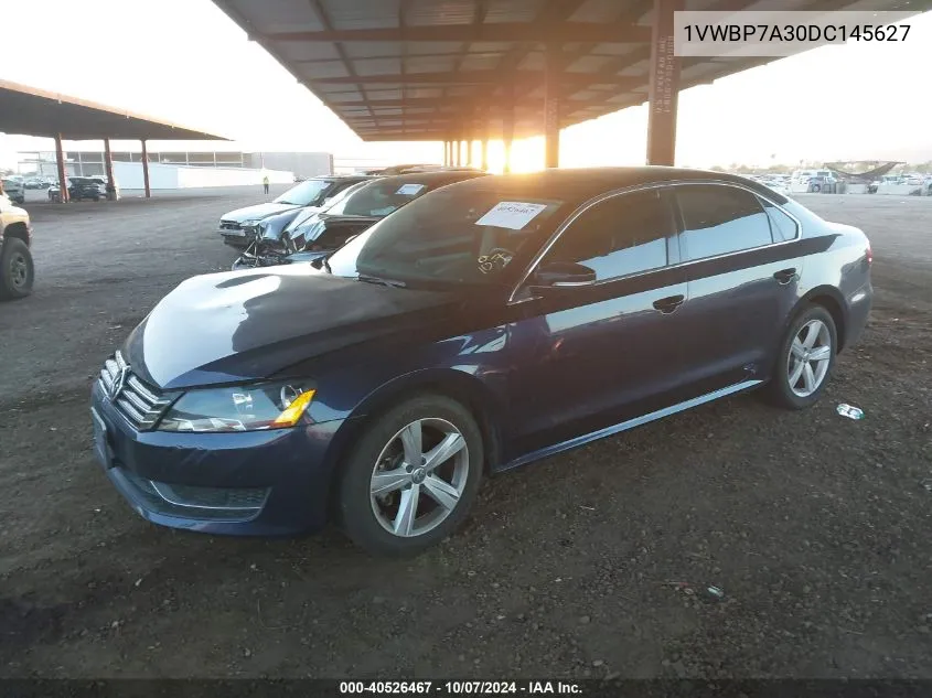 2013 Volkswagen Passat Se VIN: 1VWBP7A30DC145627 Lot: 40526467