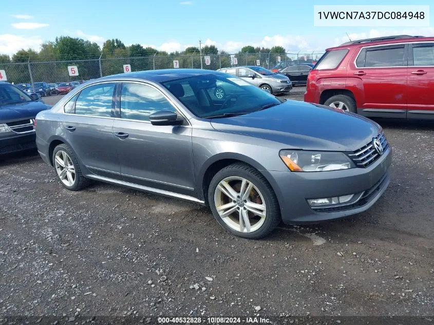 1VWCN7A37DC084948 2013 Volkswagen Passat 2.0L Tdi Sel Premium