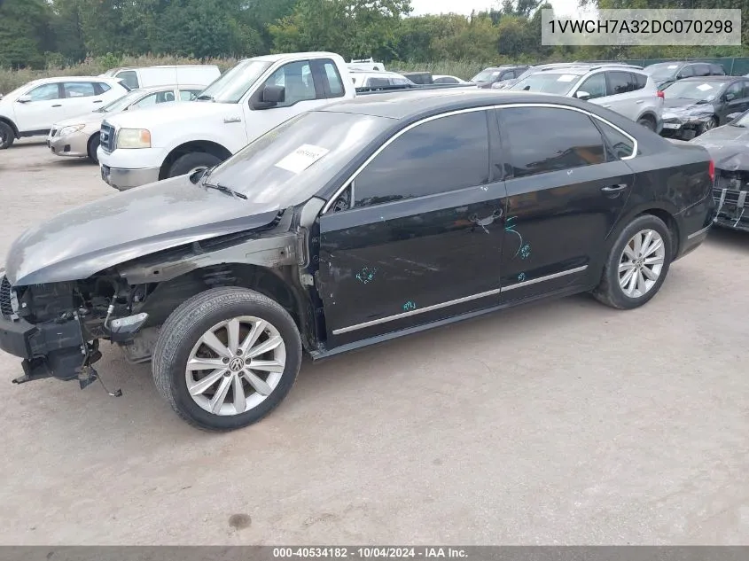 1VWCH7A32DC070298 2013 Volkswagen Passat 2.5L Sel Premium