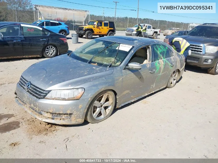 2013 Volkswagen Passat 2.5L Se VIN: 1VWBH7A39DC095341 Lot: 40541733