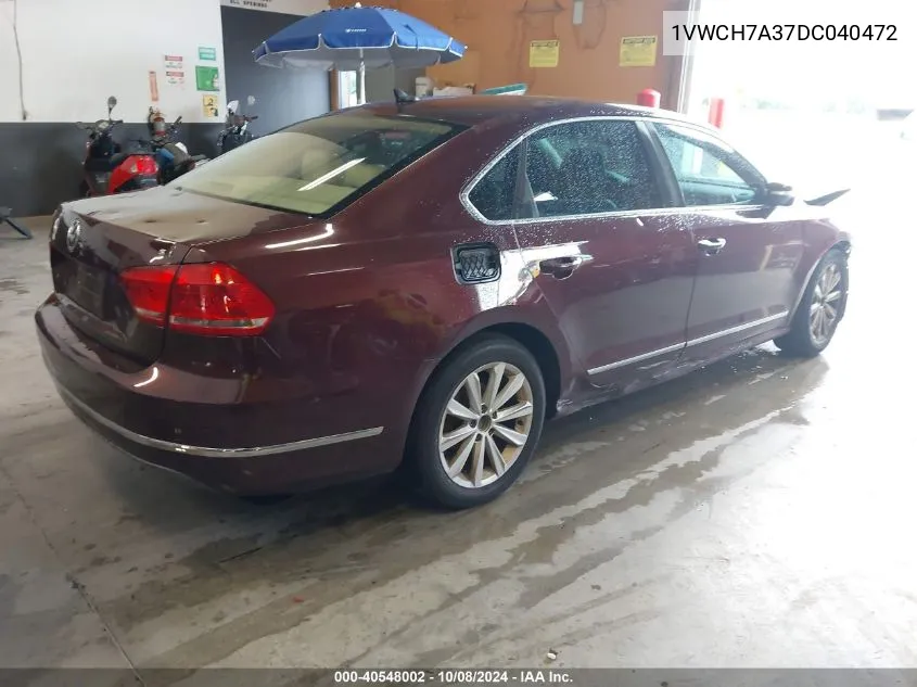 2013 Volkswagen Passat 2.5L Sel Premium VIN: 1VWCH7A37DC040472 Lot: 40548002