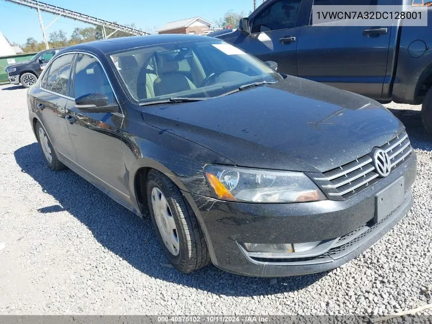 2013 Volkswagen Passat 2.0L Tdi Sel Premium VIN: 1VWCN7A32DC128001 Lot: 40575102