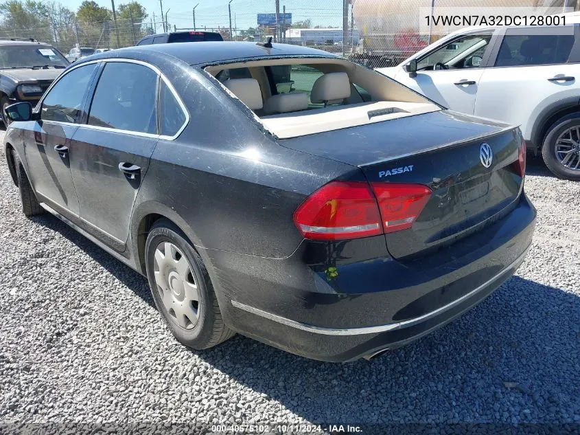 2013 Volkswagen Passat 2.0L Tdi Sel Premium VIN: 1VWCN7A32DC128001 Lot: 40575102