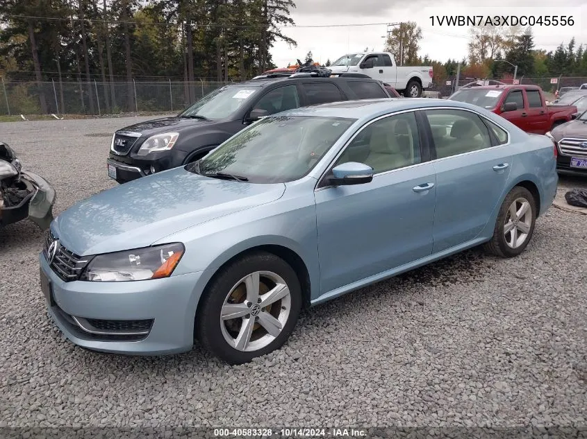 2013 Volkswagen Passat 2.0L Tdi Se VIN: 1VWBN7A3XDC045556 Lot: 40583328