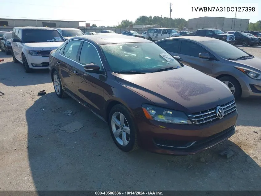 2013 Volkswagen Passat Se VIN: 1VWBN7A31DC127398 Lot: 40586536