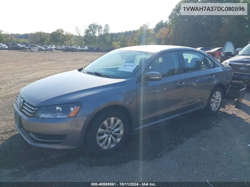 2013 Volkswagen Passat 2.5L S VIN: 1VWAH7A37DC080896 Lot: 40589561