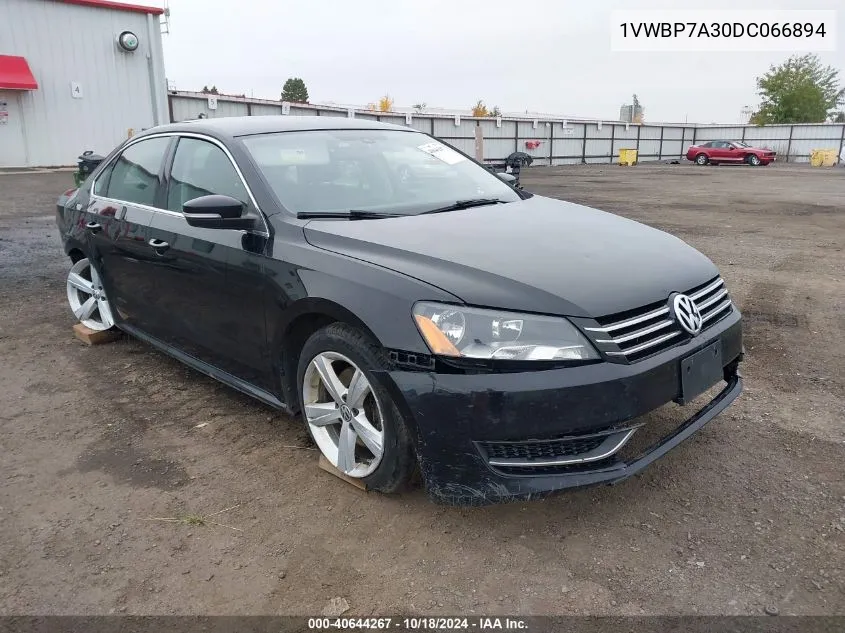 2013 Volkswagen Passat 2.5L Se VIN: 1VWBP7A30DC066894 Lot: 40644267