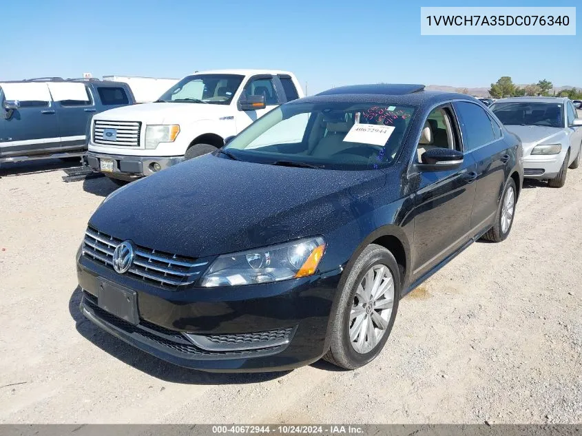 2013 Volkswagen Passat 2.5L Sel VIN: 1VWCH7A35DC076340 Lot: 40672944