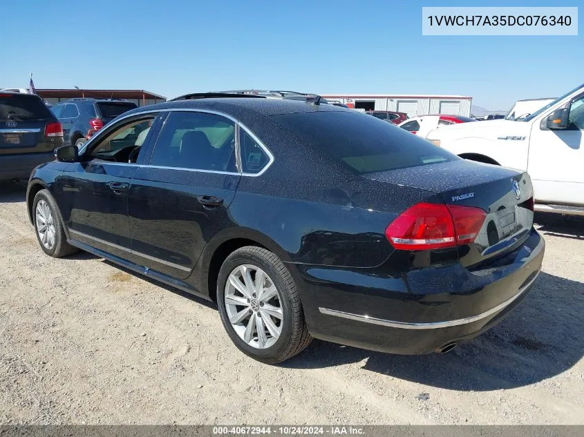 2013 Volkswagen Passat 2.5L Sel VIN: 1VWCH7A35DC076340 Lot: 40672944