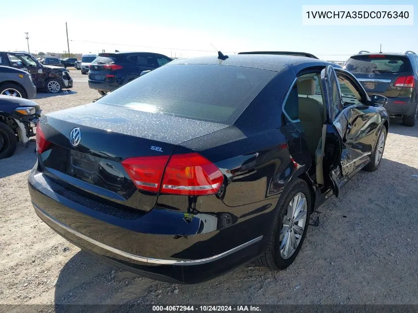 2013 Volkswagen Passat 2.5L Sel VIN: 1VWCH7A35DC076340 Lot: 40672944