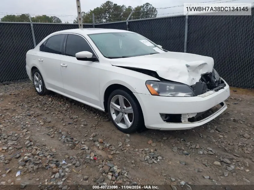 2013 Volkswagen Passat 2.5L Se VIN: 1VWBH7A38DC134145 Lot: 40723098