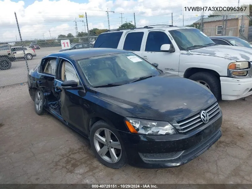 2013 Volkswagen Passat 2.5L Se VIN: 1VWBH7A3XDC096367 Lot: 40725151