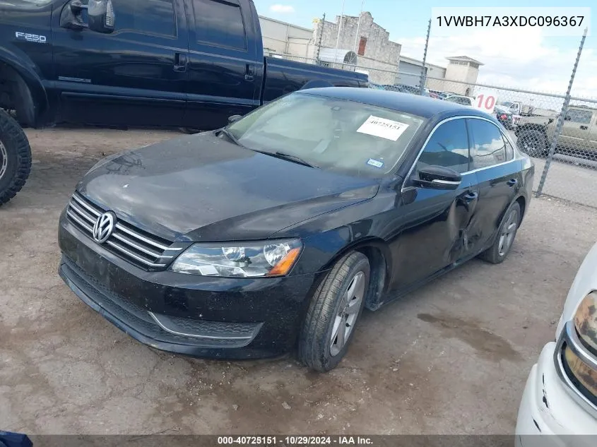 2013 Volkswagen Passat 2.5L Se VIN: 1VWBH7A3XDC096367 Lot: 40725151