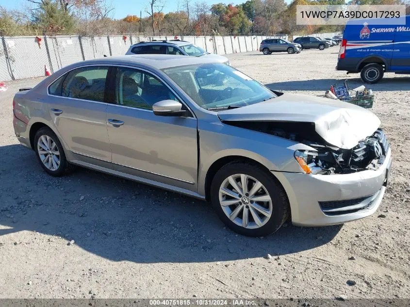 2013 Volkswagen Passat 2.5L Sel VIN: 1VWCP7A39DC017293 Lot: 40751815