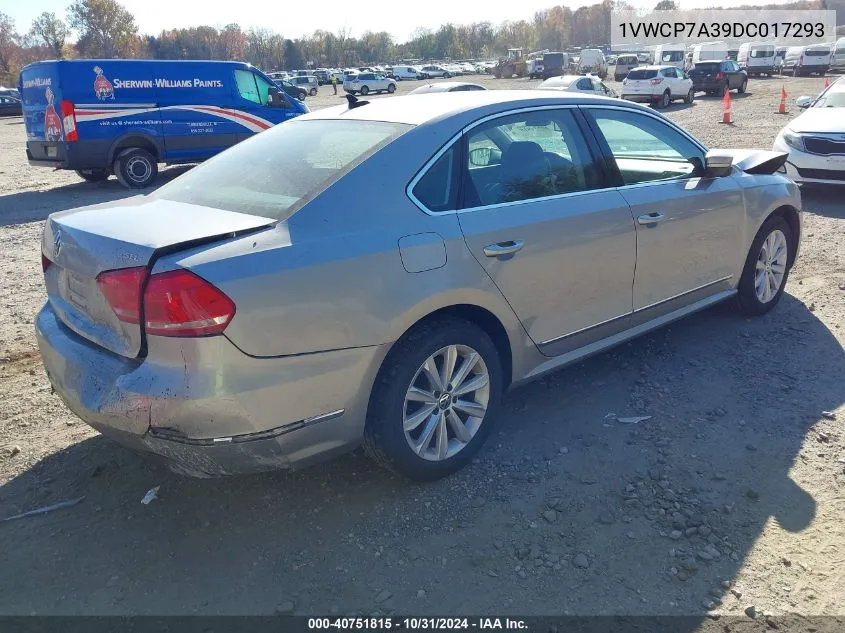 2013 Volkswagen Passat 2.5L Sel VIN: 1VWCP7A39DC017293 Lot: 40751815