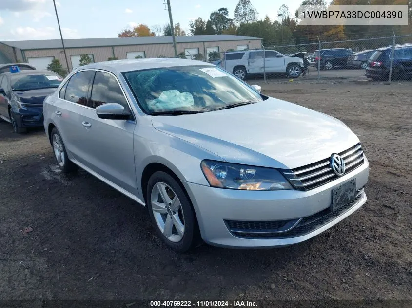 2013 Volkswagen Passat 2.5L Se VIN: 1VWBP7A33DC004390 Lot: 40759222