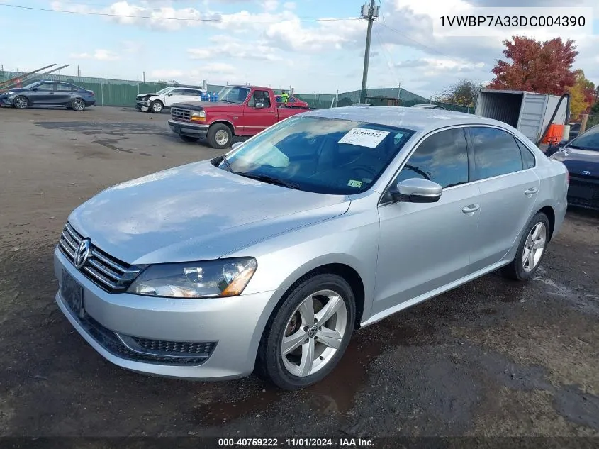 2013 Volkswagen Passat 2.5L Se VIN: 1VWBP7A33DC004390 Lot: 40759222