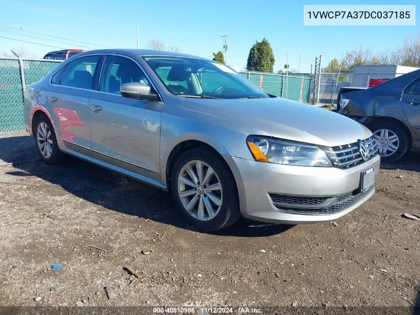 1VWCP7A37DC037185 2013 Volkswagen Passat 2.5L Sel