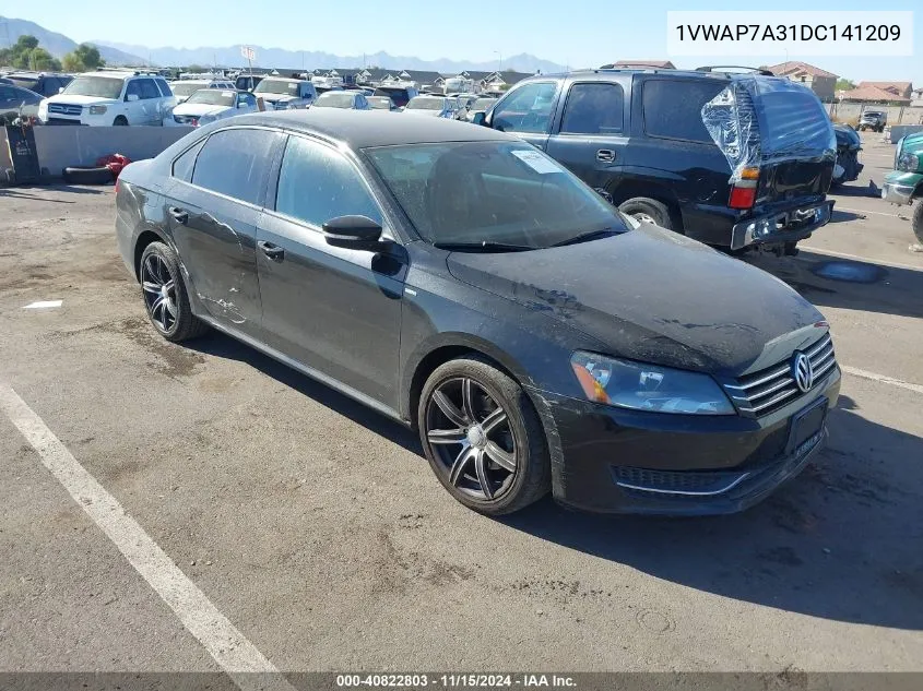 2013 Volkswagen Passat 2.5L Wolfsburg Edition VIN: 1VWAP7A31DC141209 Lot: 40822803