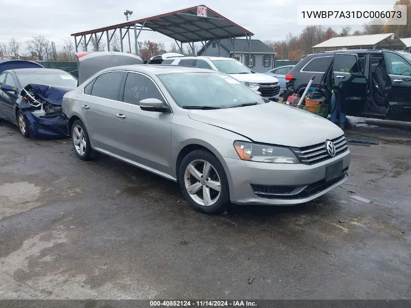 2013 Volkswagen Passat 2.5L Se VIN: 1VWBP7A31DC006073 Lot: 40852124