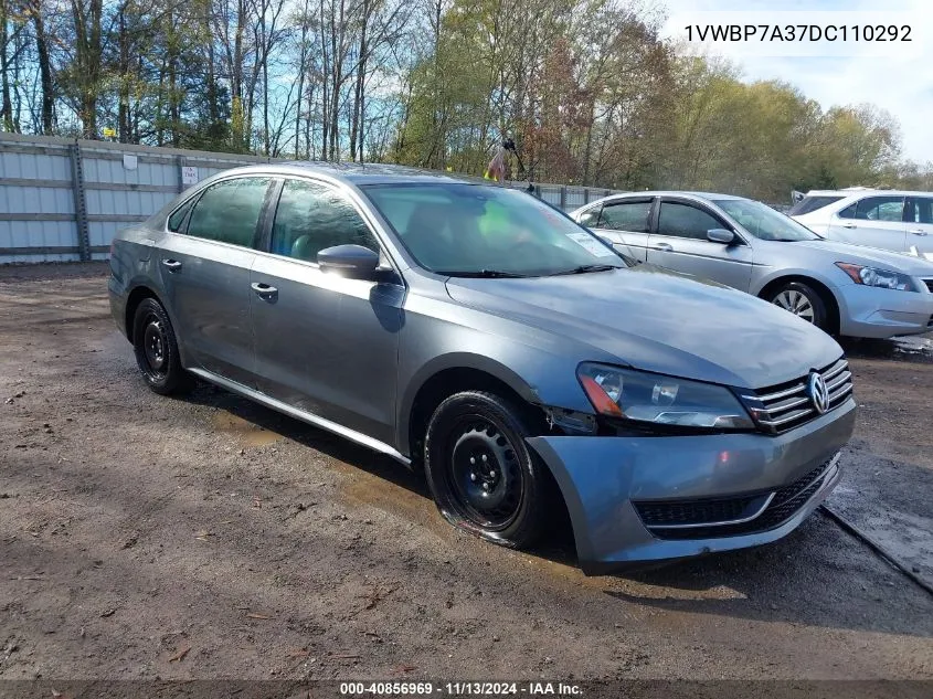 1VWBP7A37DC110292 2013 Volkswagen Passat 2.5L Se