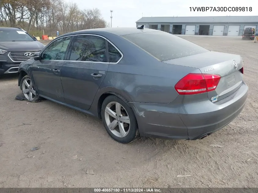 1VWBP7A30DC089818 2013 Volkswagen Passat 2.5L Se