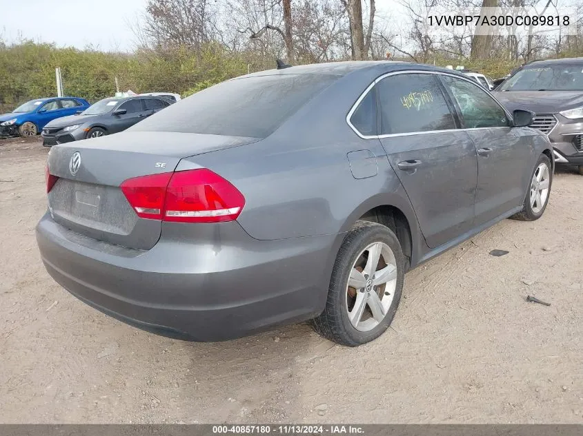 1VWBP7A30DC089818 2013 Volkswagen Passat 2.5L Se