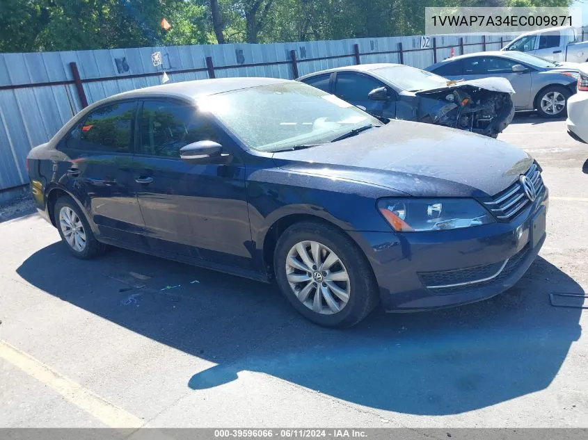 2014 Volkswagen Passat 2.5L Wolfsburg Edition VIN: 1VWAP7A34EC009871 Lot: 39596066