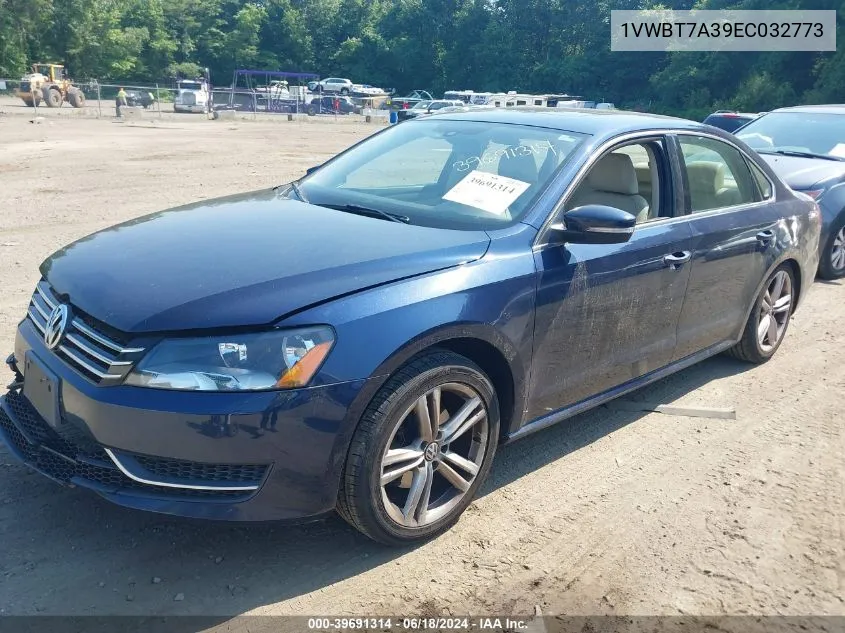 2014 Volkswagen Passat 1.8T Se VIN: 1VWBT7A39EC032773 Lot: 39691314