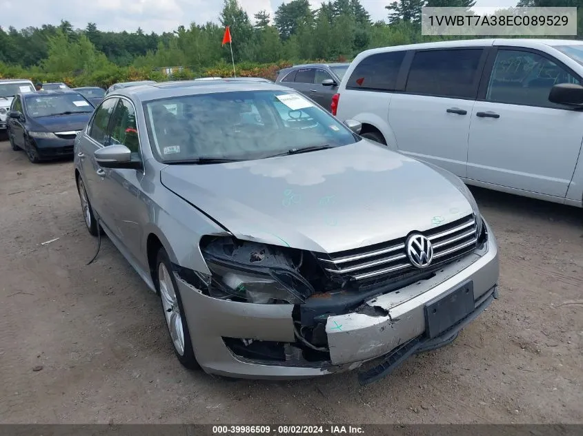 2014 Volkswagen Passat 1.8T Se VIN: 1VWBT7A38EC089529 Lot: 39986509