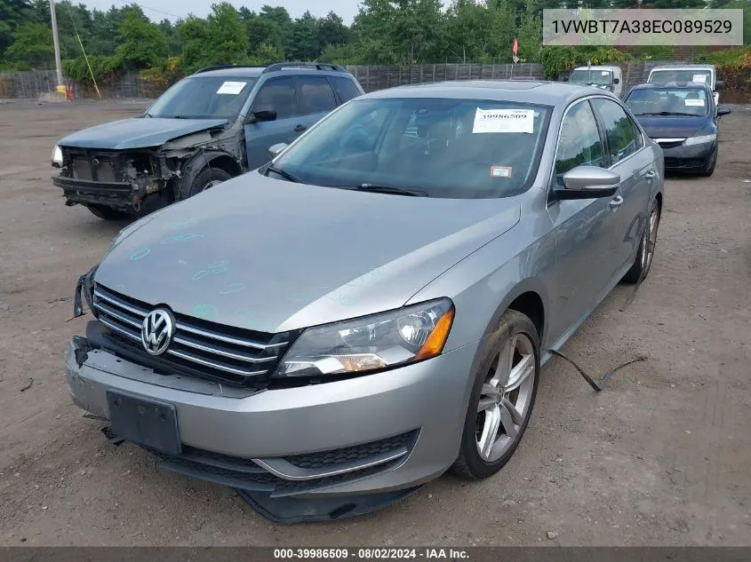 2014 Volkswagen Passat 1.8T Se VIN: 1VWBT7A38EC089529 Lot: 39986509