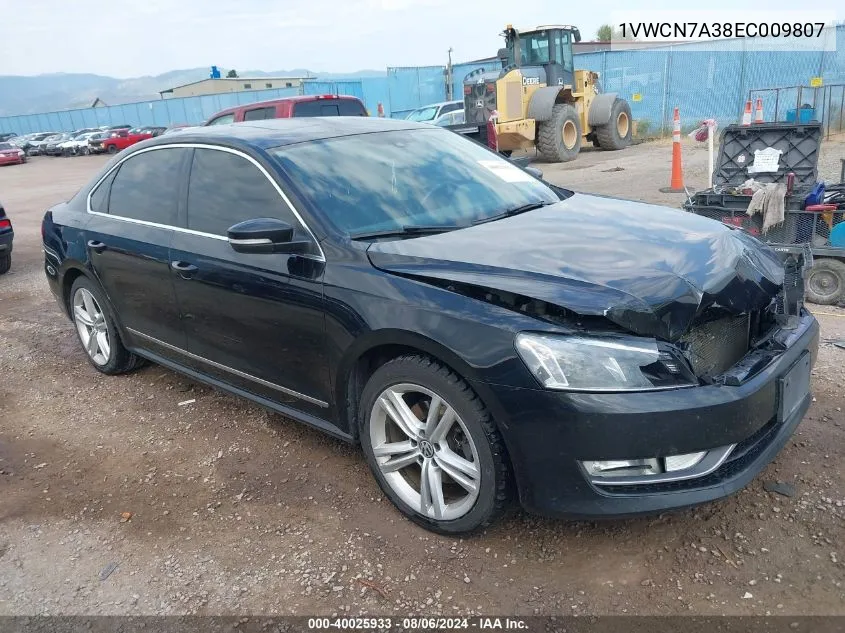 2014 Volkswagen Passat 2.0L Tdi Sel Premium VIN: 1VWCN7A38EC009807 Lot: 40025933