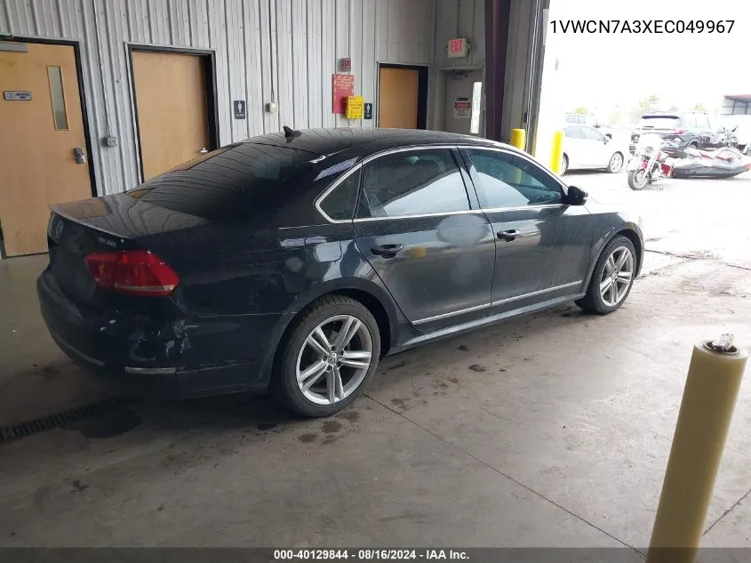 2014 Volkswagen Passat 2.0L Tdi Sel Premium VIN: 1VWCN7A3XEC049967 Lot: 40129844