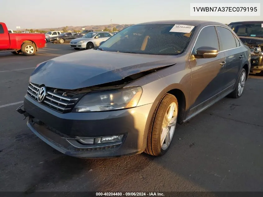 2014 Volkswagen Passat 2.0L Tdi Se VIN: 1VWBN7A37EC079195 Lot: 40204480