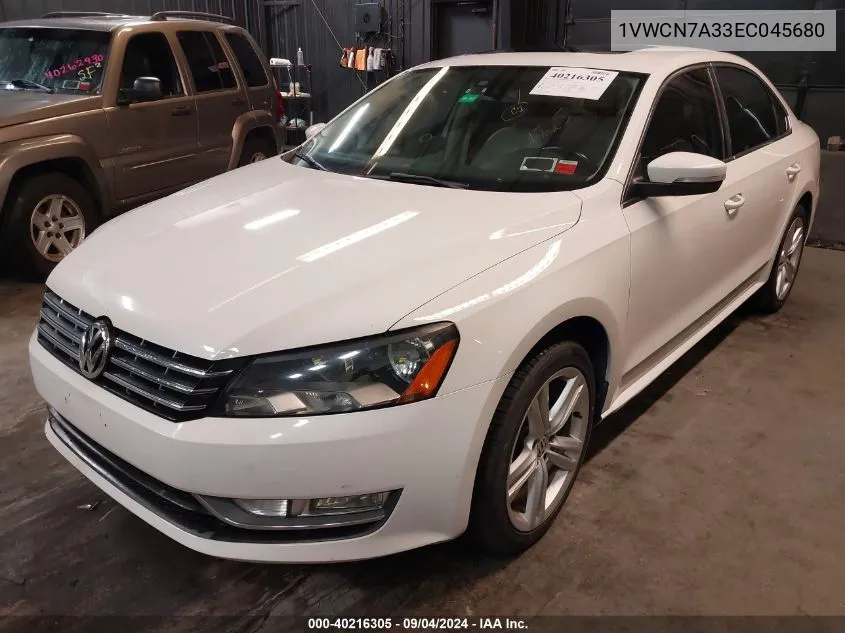 2014 Volkswagen Passat 2.0L Tdi Sel Premium VIN: 1VWCN7A33EC045680 Lot: 40216305