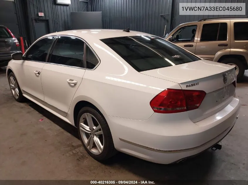 2014 Volkswagen Passat 2.0L Tdi Sel Premium VIN: 1VWCN7A33EC045680 Lot: 40216305