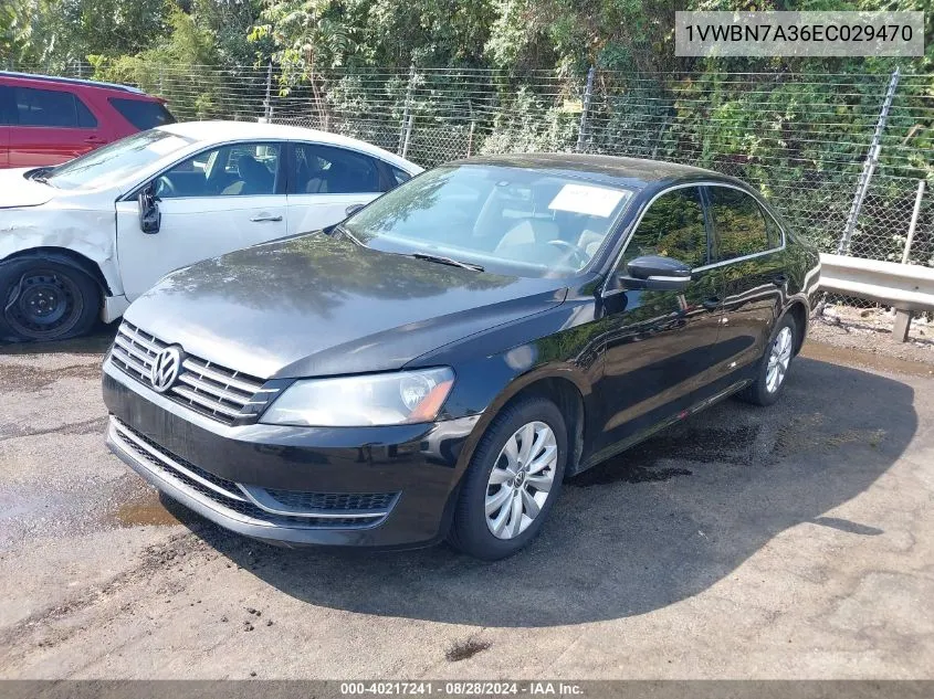 2014 Volkswagen Passat 2.0L Tdi Se VIN: 1VWBN7A36EC029470 Lot: 40217241