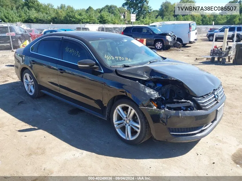 2014 Volkswagen Passat 2.0L Tdi Se VIN: 1VWBN7A38EC085507 Lot: 40249036