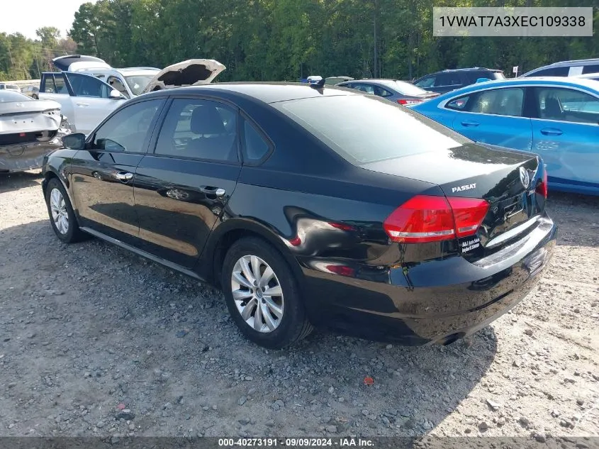 2014 Volkswagen Passat 1.8T Wolfsburg Edition VIN: 1VWAT7A3XEC109338 Lot: 40273191