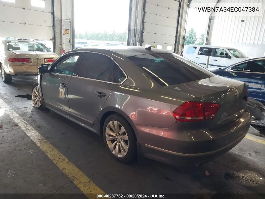 2014 Volkswagen Passat 2.0L Tdi Se VIN: 1VWBN7A34EC047384 Lot: 40287752