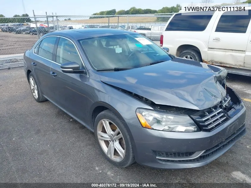 2014 Volkswagen Passat 2.0L Tdi Se VIN: 1VWBN7A37EC111384 Lot: 40376172