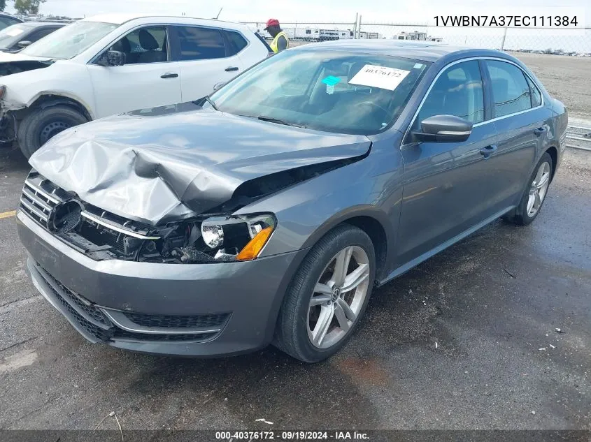 2014 Volkswagen Passat 2.0L Tdi Se VIN: 1VWBN7A37EC111384 Lot: 40376172