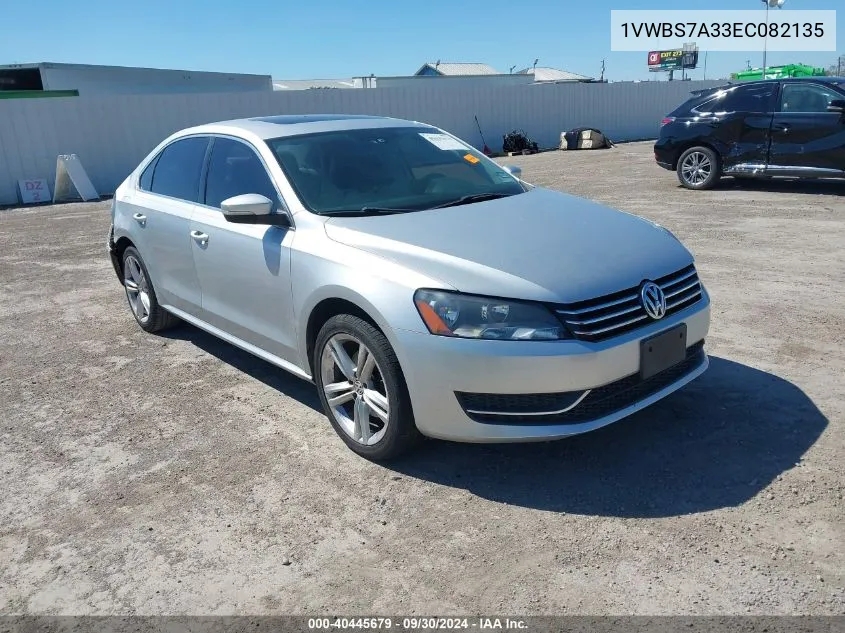 2014 Volkswagen Passat 1.8T Se VIN: 1VWBS7A33EC082135 Lot: 40445679