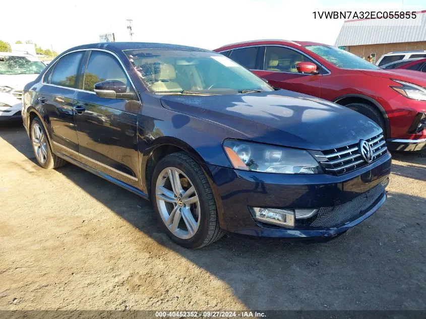 2014 Volkswagen Passat 2.0L Tdi Se VIN: 1VWBN7A32EC055855 Lot: 40452352