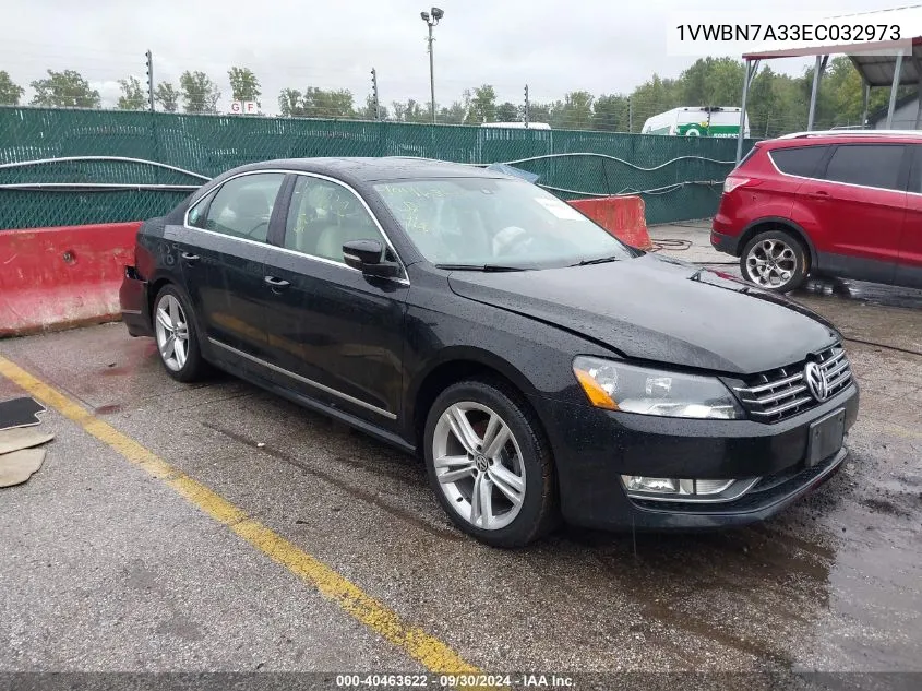 2014 Volkswagen Passat 2.0L Tdi Se VIN: 1VWBN7A33EC032973 Lot: 40463622