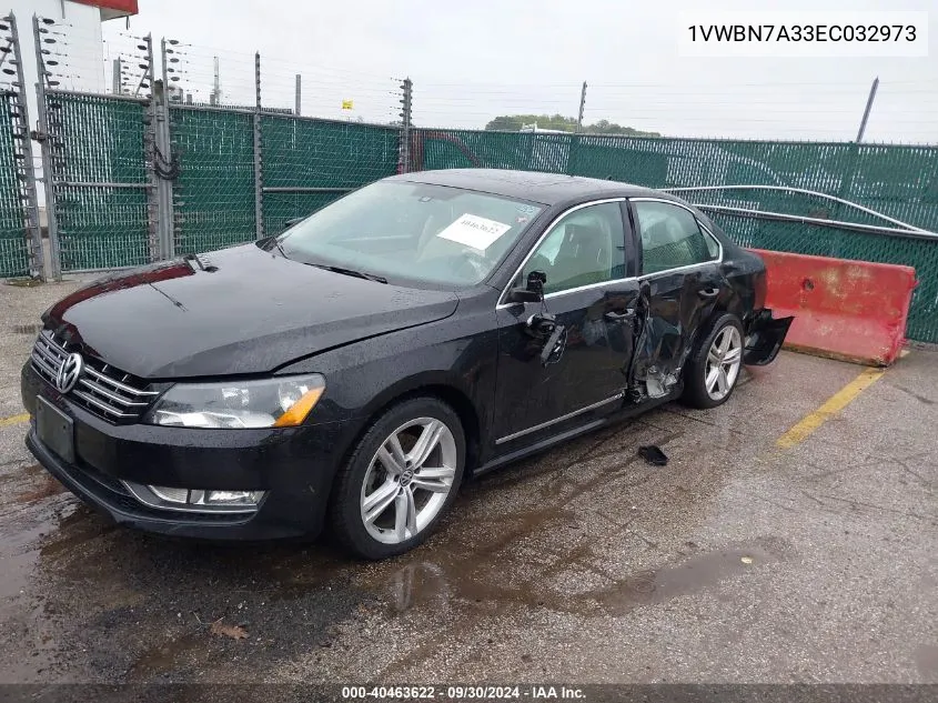 2014 Volkswagen Passat 2.0L Tdi Se VIN: 1VWBN7A33EC032973 Lot: 40463622