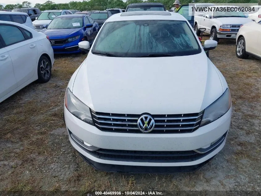 2014 Volkswagen Passat 2.0L Tdi Sel Premium VIN: 1VWCN7A36EC062084 Lot: 40469936