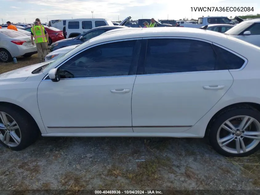 1VWCN7A36EC062084 2014 Volkswagen Passat 2.0L Tdi Sel Premium